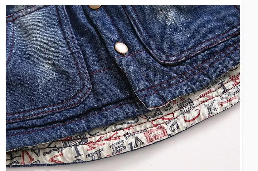 Детский модный джинсовый жилет