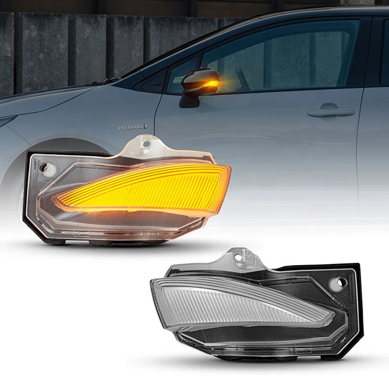 2Pcs Dynamic Side Mirror Turn Signal Light Side Wing Rearview Mirror Indicator BlinkerFor toyota corolla sienta yaris cross19-21