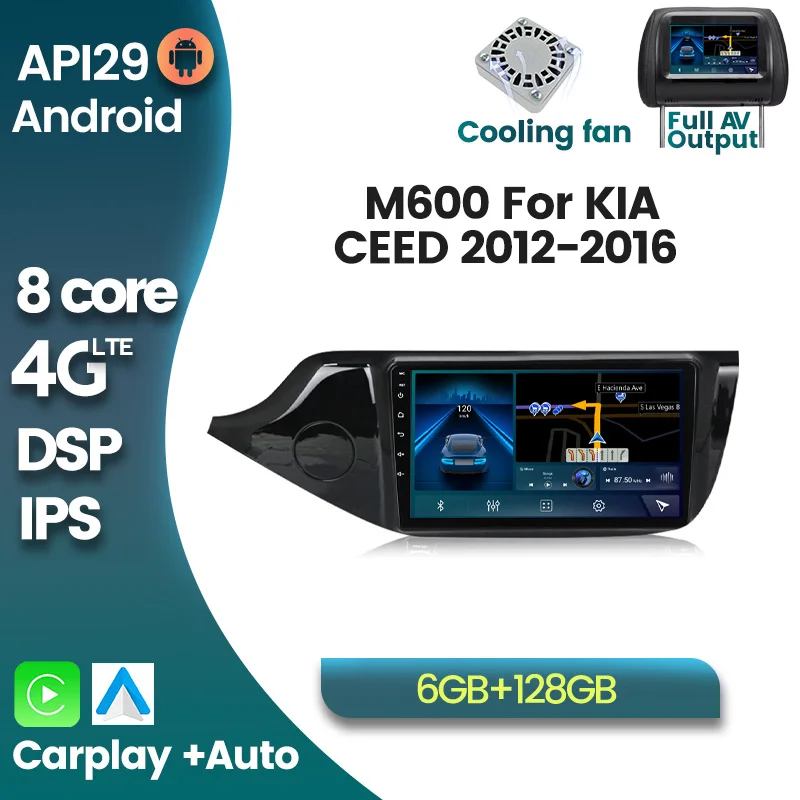 For Kia Ceed Ceeɽ 2 JD 2012 - 2018 Car Radio Multimedia Video Player Navigation GPS 2din RDS DSP Android 11 6+128G All In One |