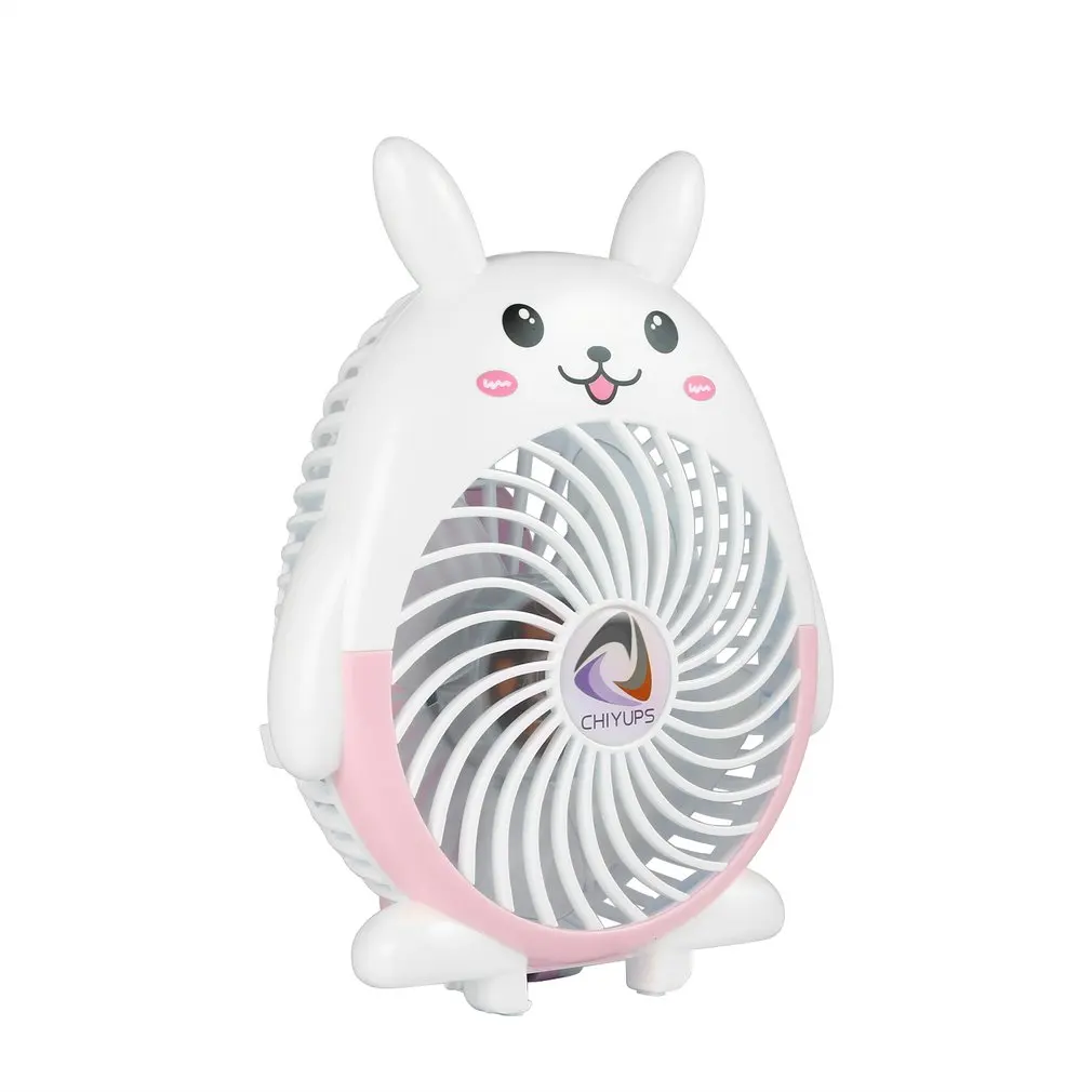 Портативный Летний милый мини ABS Кролик Форма ручной вентилятор охлаждения кулер 3 скорости управления Регулируемый для студентов девочек