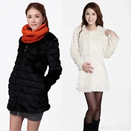 Mink 2020 Winter Women's Faux Fur Coat Artificial Overcoat Furry Jacket Femme Plus Size Fake Outwear Q917 | Женская одежда