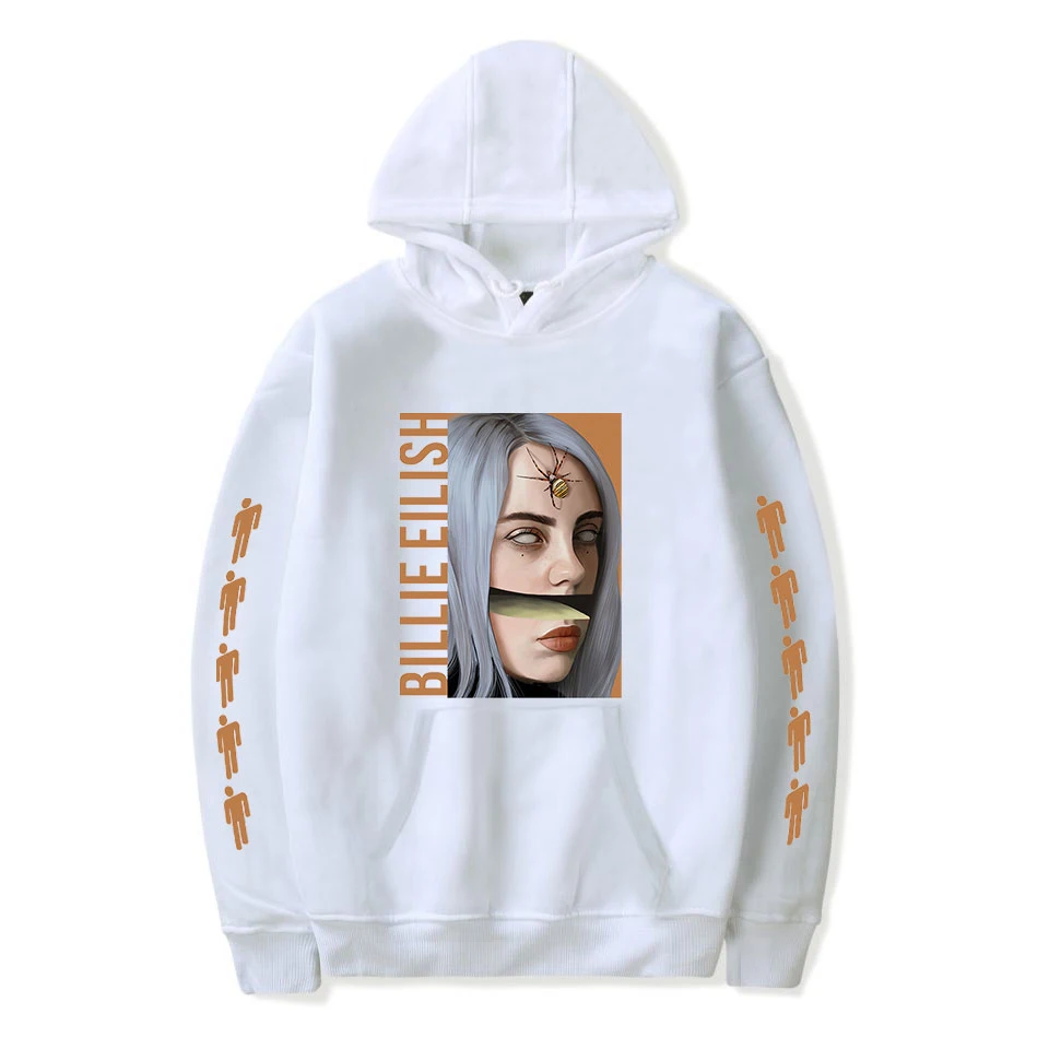 Новинка Billie Eilish толстовка женская мужская Поп толстовка модная куртка Осень Зима Мальчики удобный белый пуловер