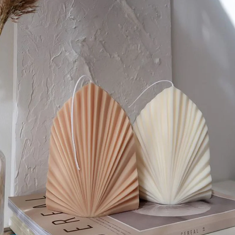 New Big Coral Shell Shape Candle Silicone Mold 3D Aromatherapy Handmade Soy Wax Candle Crafts Mould Forms Plaster Home Decor