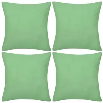

4 apple green cushion covers cotton 80x80 cm