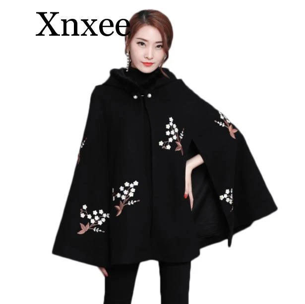 plus size winter poncho coat