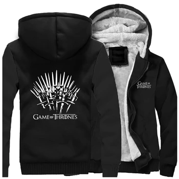 

Game Of Thrones Pattern Men Hoodies 2019 Winter Thicken Mens Jacket Casual Hip Hop Harajuku Tracksuit Homme Streetwear Clothing