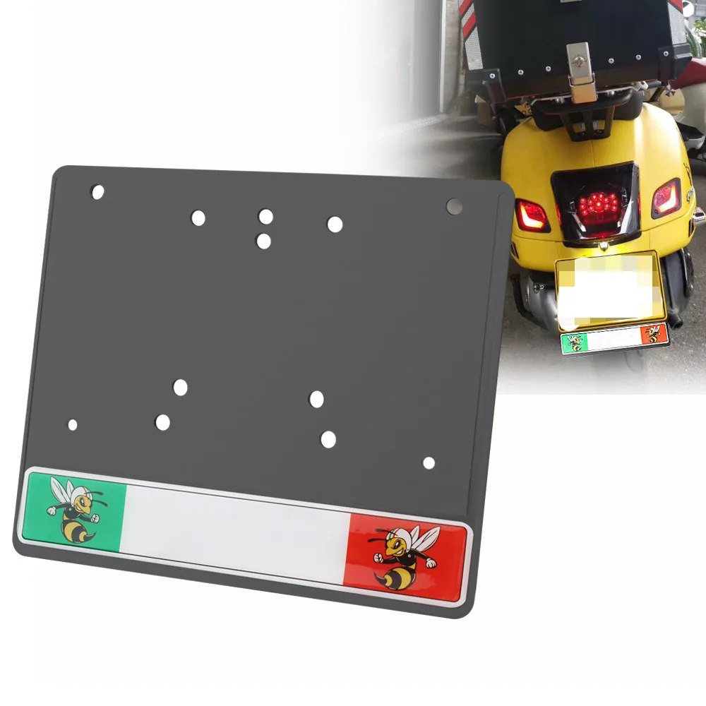 Черный держатель рамки номерного знака Универсальный для всех моделей Vespa GT125 200