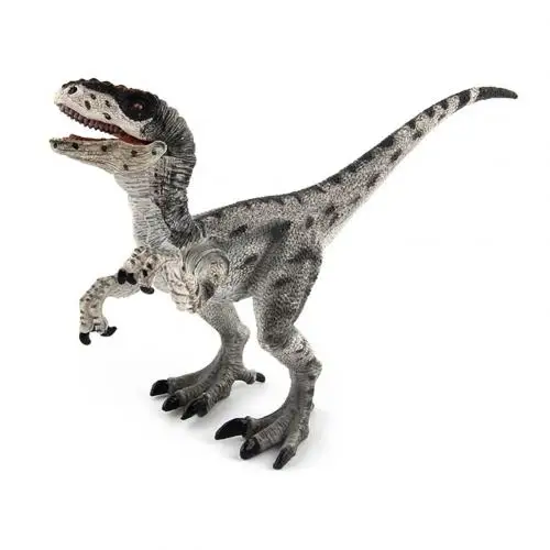 Velociraptor Grey Реалистичная Velociraptor Фигурка динозавра модель коллекция игрушка стол Декор подарок для детей - Цвет: Velociraptor Grey