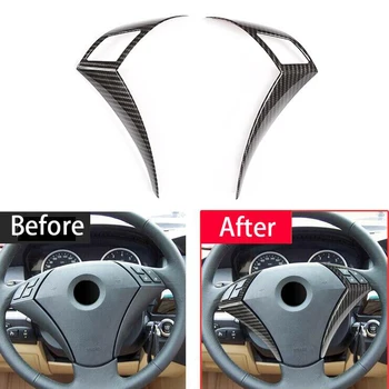 

Carbon Fiber ABS Car Steering Wheel Cover Kit For BMW 5 Series E60 E61 2003-2010 Easy Installation