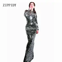 Модные зеркальные Стразы, длинное платье для женщин, вечерние платья с блестками на день рождения, черные платья для выпускного вечера