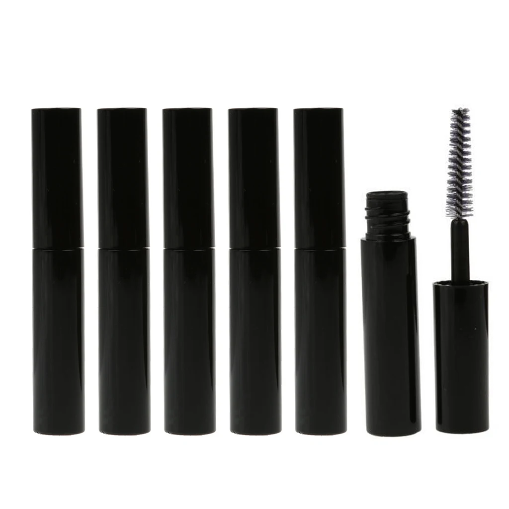 Pack of 6 Black Empty Eyelashes Mascara Vials Lashes Liquid Container Bottle