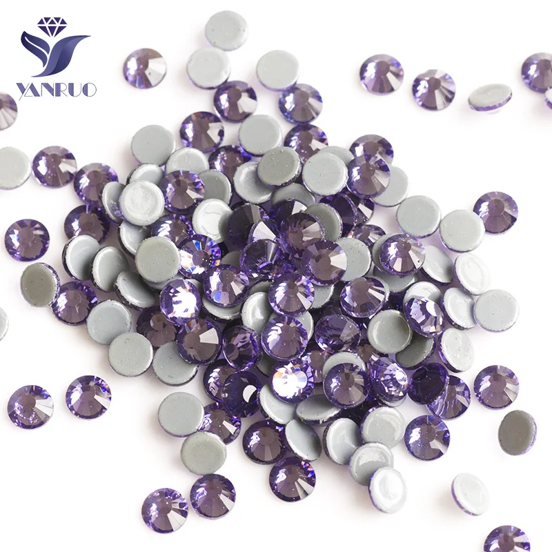 Tanzanite YANRUO 2058HF исправление хрусталя и искусственного алмаза стикер стразы горячей фиксации термо страз камни одежда для клея Стразы - Цвет: Tanzanite