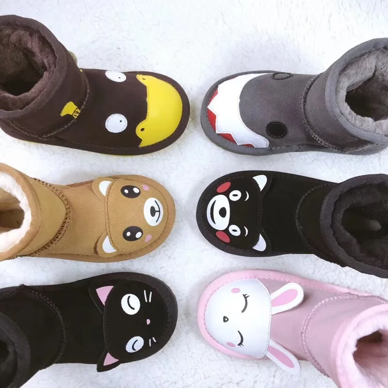 

Children's snow boots boys and girls shoes waterproof non-slip monster thick baby boots warm cotton shoes