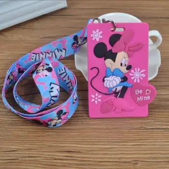 

20Pcs cartoon Minnie mickey Lanyard ID Badge Holder Key Neck Strap kids gifts WE-78