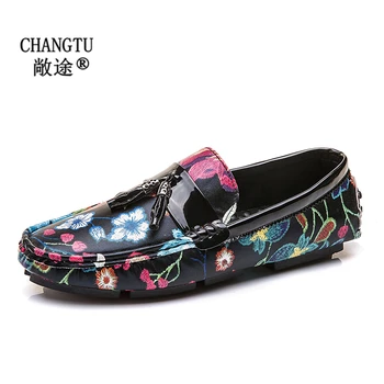 

luxury Brand Men's Leather Loafers Adult Moccasins Slip on Men Casual Shoes Fashion Vintage Flats Men's Big Size Driving Shoes