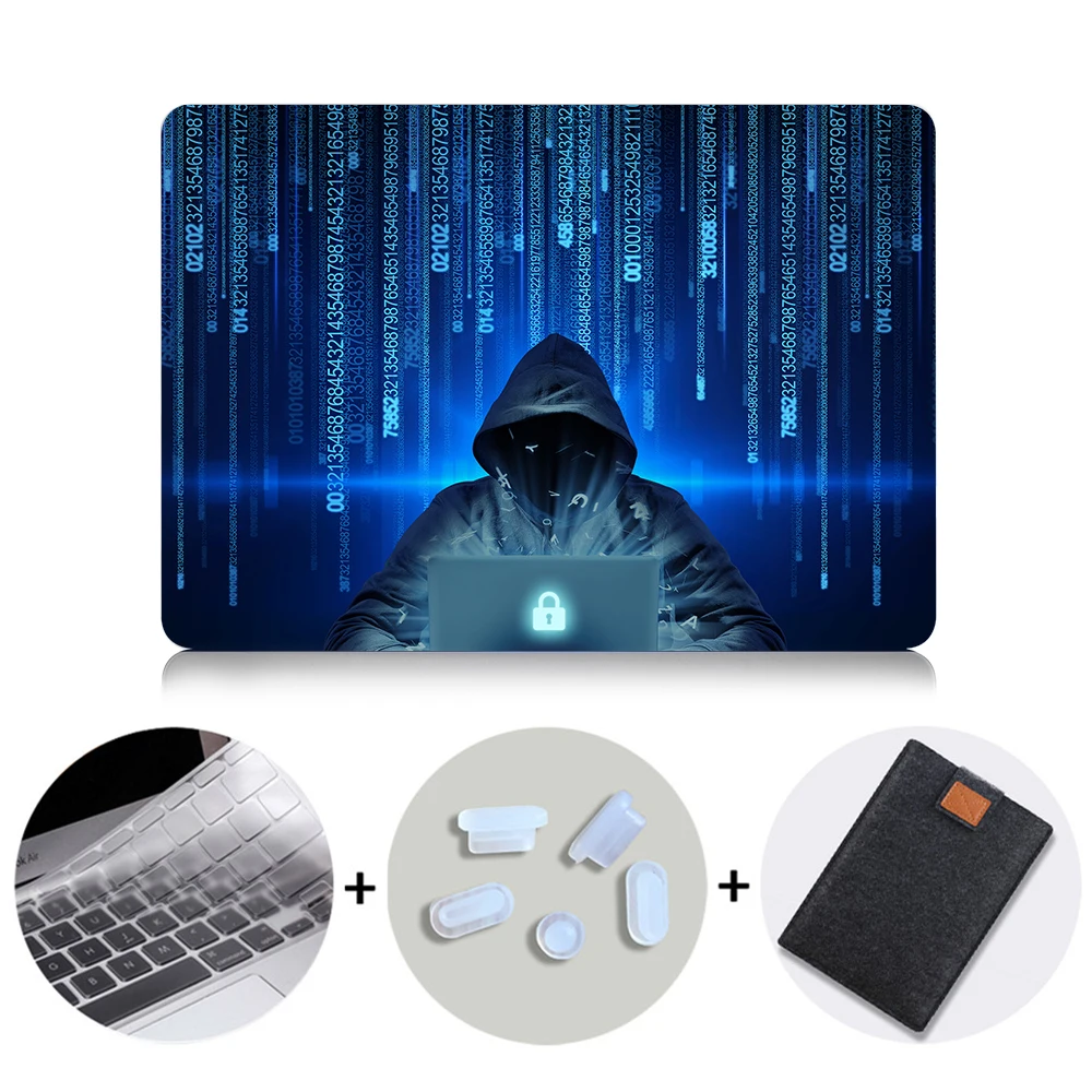 MB13 MTT для Apple Macbook Air Pro retina 11 12 13 15 дюймов чехол для ноутбука с сенсорной панелью ПК Жесткий Чехол таинственный хакер чехол для ноутбука - Цвет: MB13