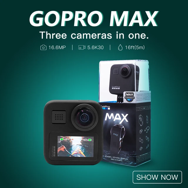 GoPro MAX Action Camera 360	with Touch Screen Spherical 16MP 5.6K30 1080P HD Video Live Streaming	 Sports insta360 X2 GoPro max 6
