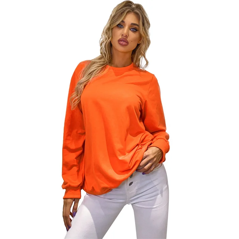 

JYSS normal fresh color purple orange hoodies women undefined oversized pullovers sweatshirt o neck collar sudadera mujer 61083