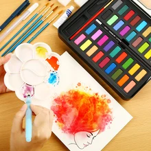 Water Color Paint Set 36 Color Watercolor with Brush Pen for Painting Drawing Coloring Art Supplies Solid Watercolor Paint Set