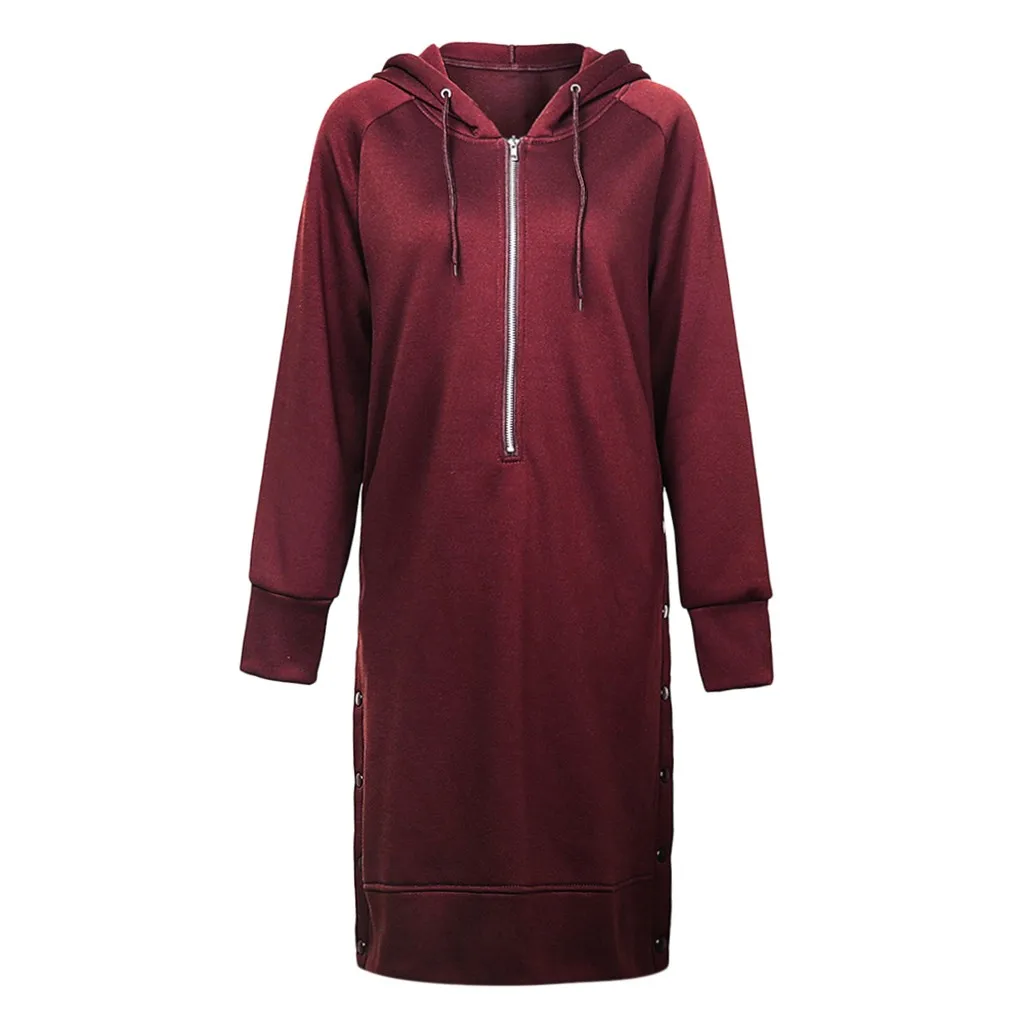 

Casual Winter 2019 Hoodie Zipper Long Coat Tunic Sweatshirt Women Loose Oversized Jacket Coat Women Hoodies sudadera mujer z0829