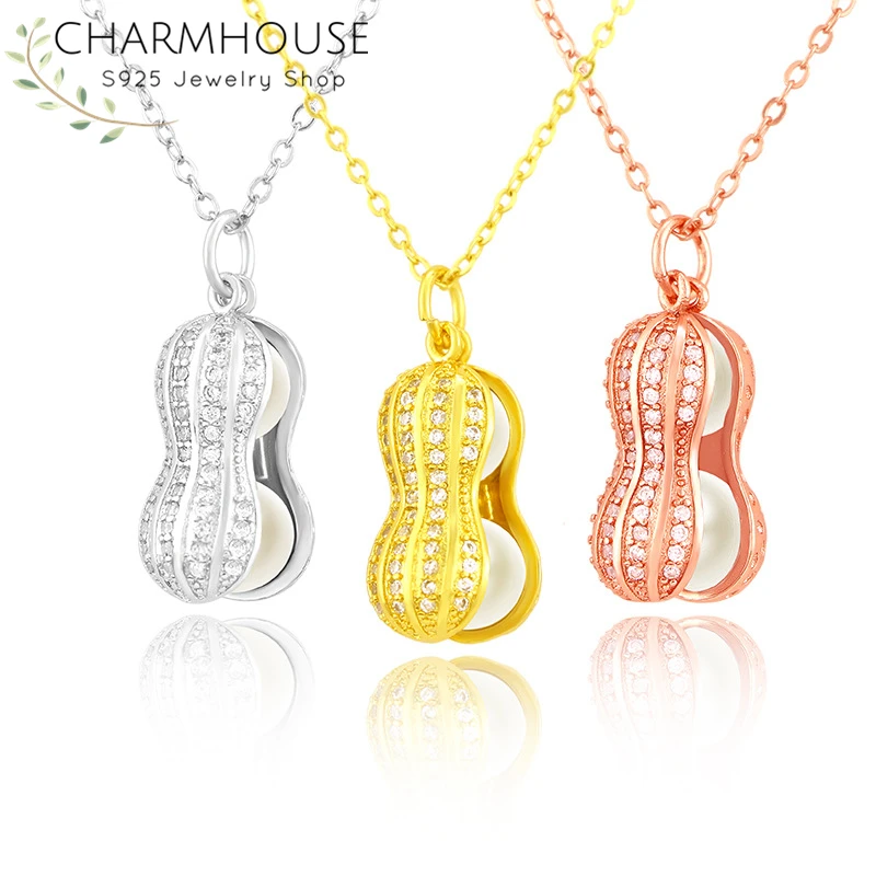 Charmhouse ожерелья для женщин Серебряный/золотой цвет кулон арахис и ожерелье с