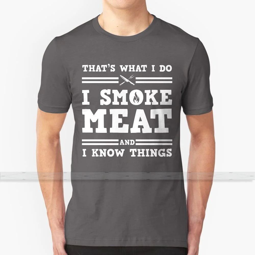 Мужская футболка с 3D принтом i smoke meat and know things летний топ круглым вырезом футболки