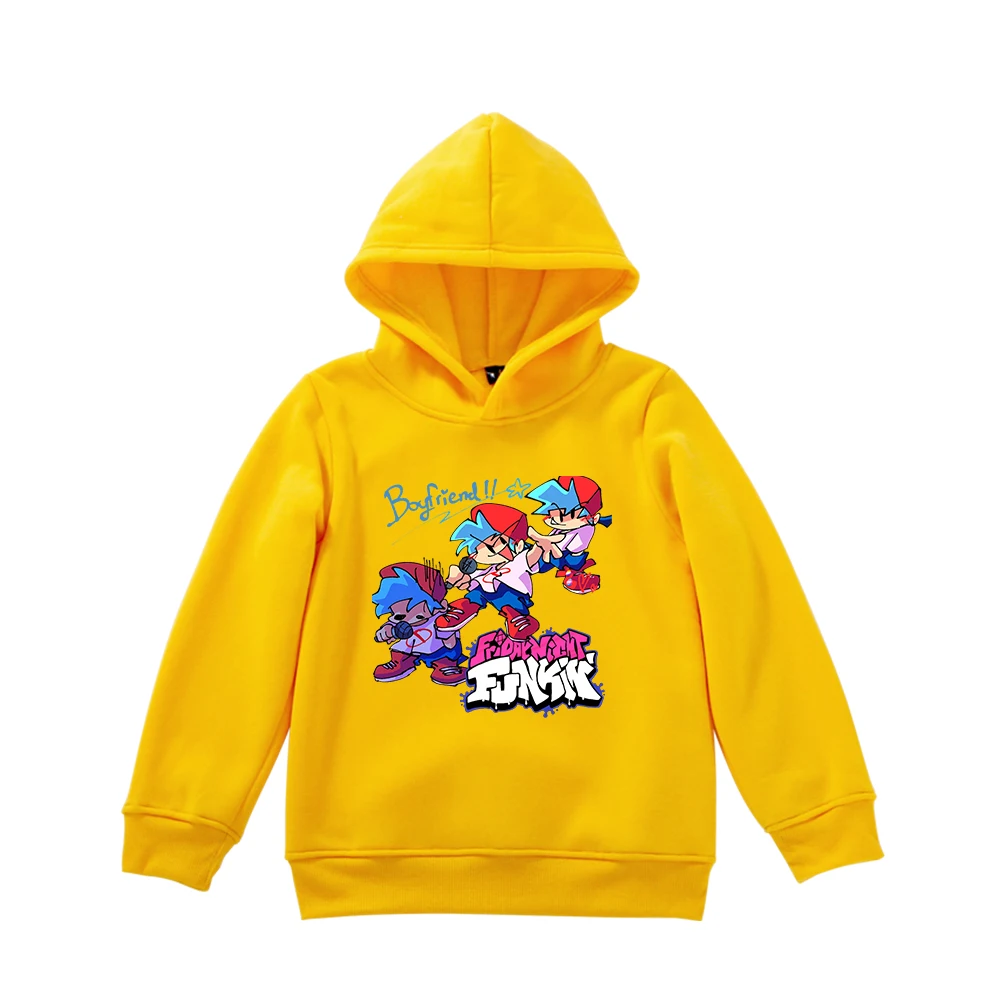 Friday Night Funkin Hoodie Sweatshirt Children Boys Girls Pullover Cartoon Cotton Fleece Harajuku Cosplay Custome Kids Tops Coat