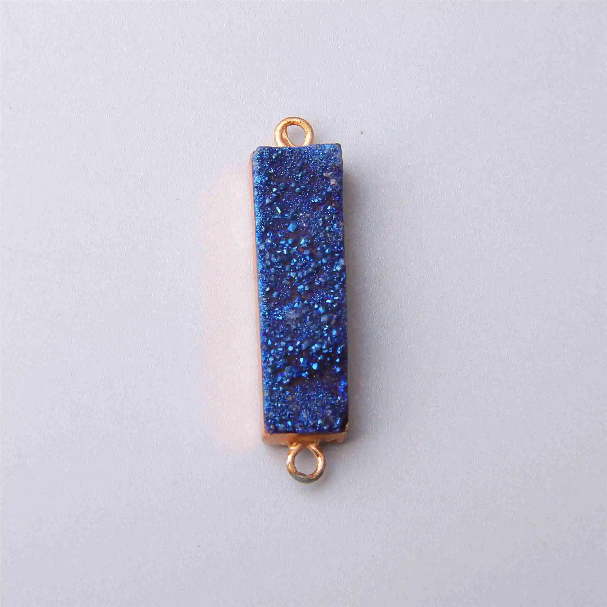 19. About 10x44mm Натуральный кристалльная Жеода Разъем Подвеска кулон agates Druzy Подвески из натурального камня коннектор драгоценных камней подвески, ожерелья ювелирных изделий - Окраска металла: 19. About 10x44mm