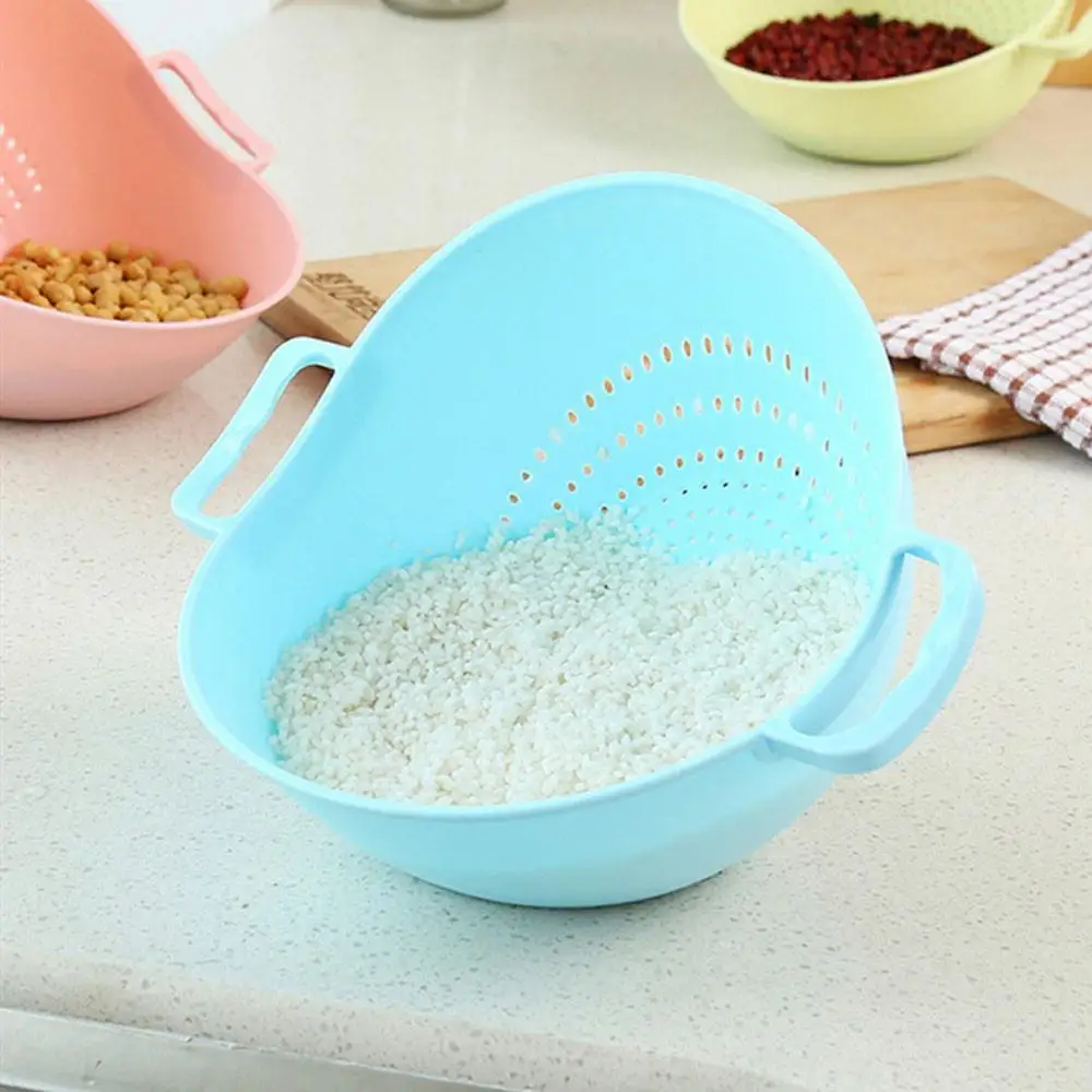 Двойная Ручка рисоварка средство для мытья риса ситечко кухонные инструменты фрукты овощи очистки контейнер корзина кухонный инструмент мытье