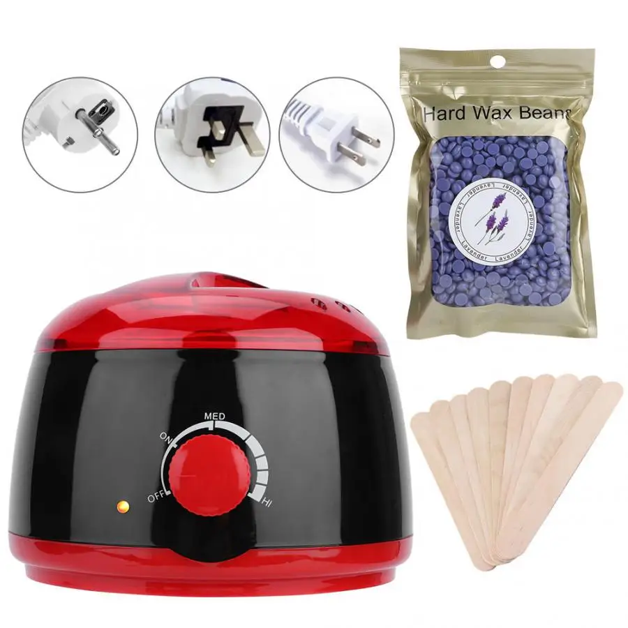 Wax For Depilation 3 Types Hair Removal Sets Waxing Kit Wax Warmer Machine Heater+ Wax Beans+ Wax Sticks Hair Removal Wax l