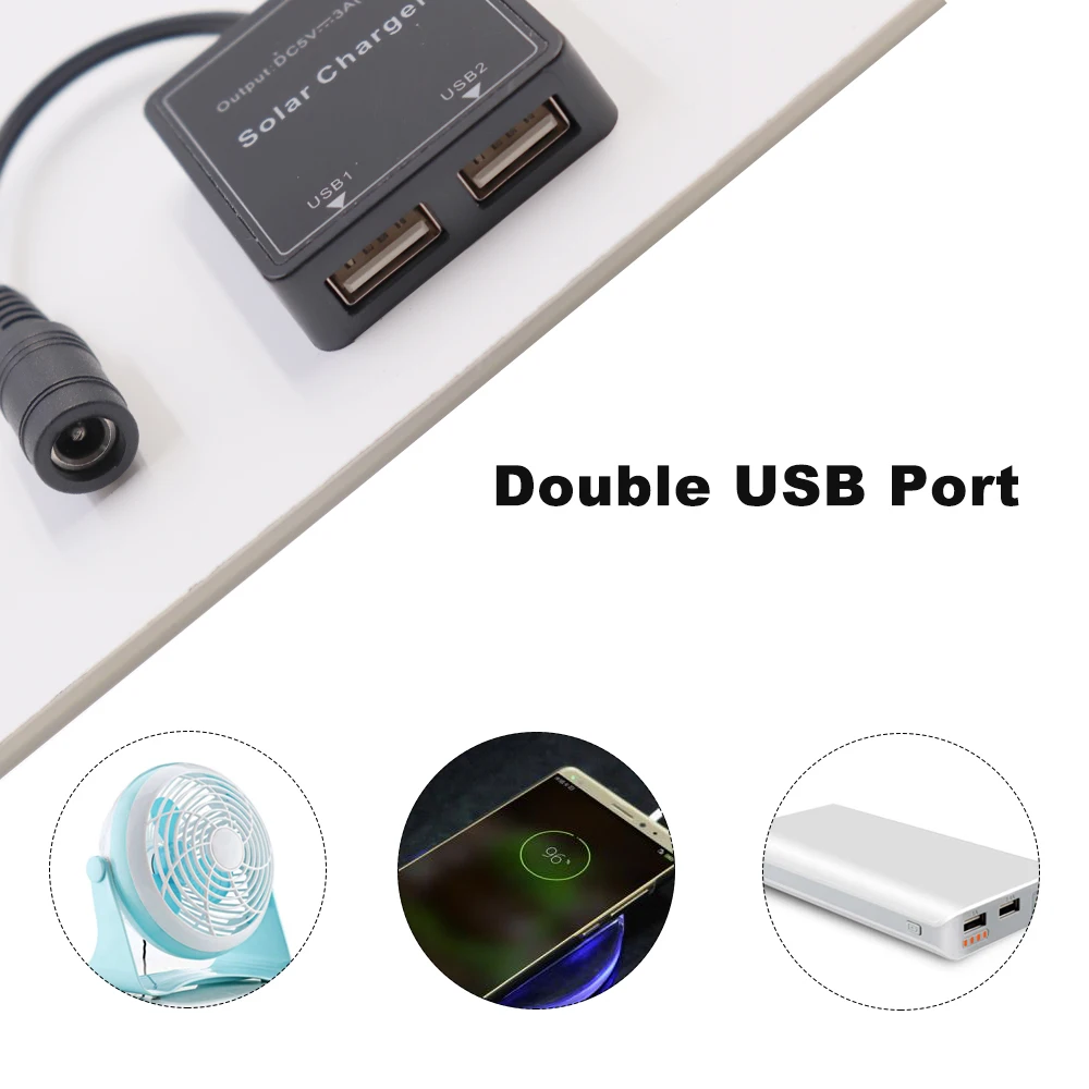 15 Вт 5 в двойной порт USB гибкая солнечная панель портативная солнечная панель Высокоэффективная солнечная мощность поликристаллическая солнечная панель комплект питания