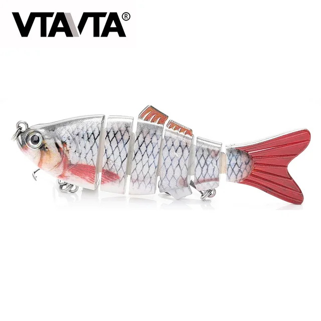US $3.26 VTAVTA Fishing Lure Multi Jointed Hard lure Crankbait 10cm 19.3g Lifelike joint bait 6 Segments Wob