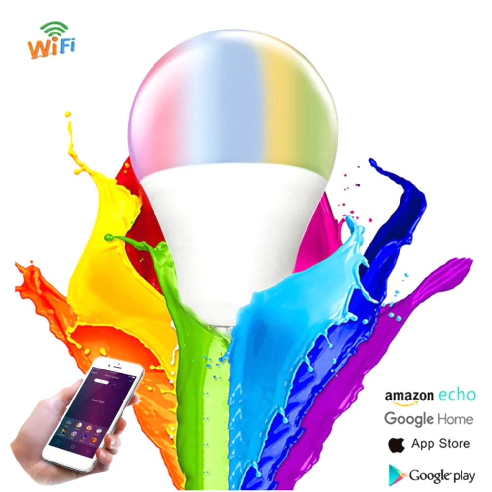 Super Bright LED Lamp Bedroom WIFI Control Durable Bar LED Light Bulb Decoration Home RGBW LED Bulb Party Wireless