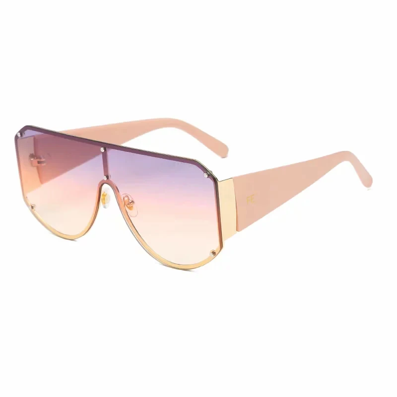 Квадратные негабаритные солнцезащитные очки для женщин без оправы FD фирменный дизайн красочные UV400 лучи очки для вождения очки Gafas de sol - Цвет линз: 7