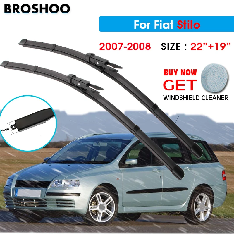 

Щетка стеклоочистителя автомобиля для Fiat Stilo 22 "+ 19" 2007 2008 автомобильные щетки стеклоочистителя ветрового стекла для мытья окон подходит для ...