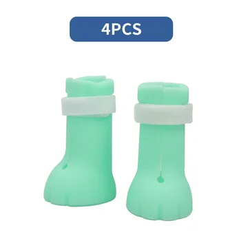 

4*Cat Anti-Scratch Boom Cat Adjustable Cats Paw Nails Cover Protector Pet For Bath Soft Silicone Anti-Scratch Shoes Boots