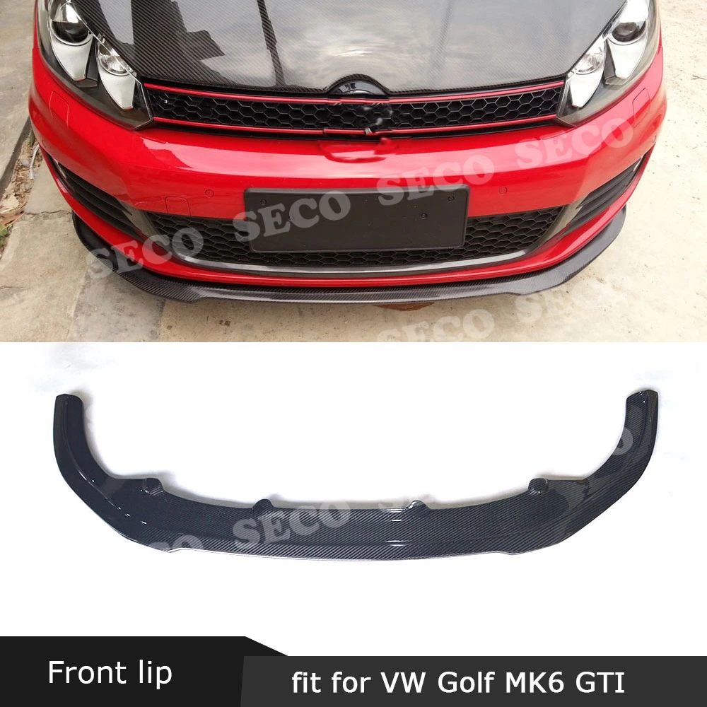 For VW Golf 6 VII MK6 GTI 2010-2013 Front Lip Spoiler Carbon Fiber / FRP RZ Style Head Bumper Chin Shovel Protector Car Styling For VW Golf 6 VII MK6 GTI 2010-2013 Front Lip Spoiler Carbon Fiber / FRP RZ Style Head Bumper Chin Shovel Protector Car Styling