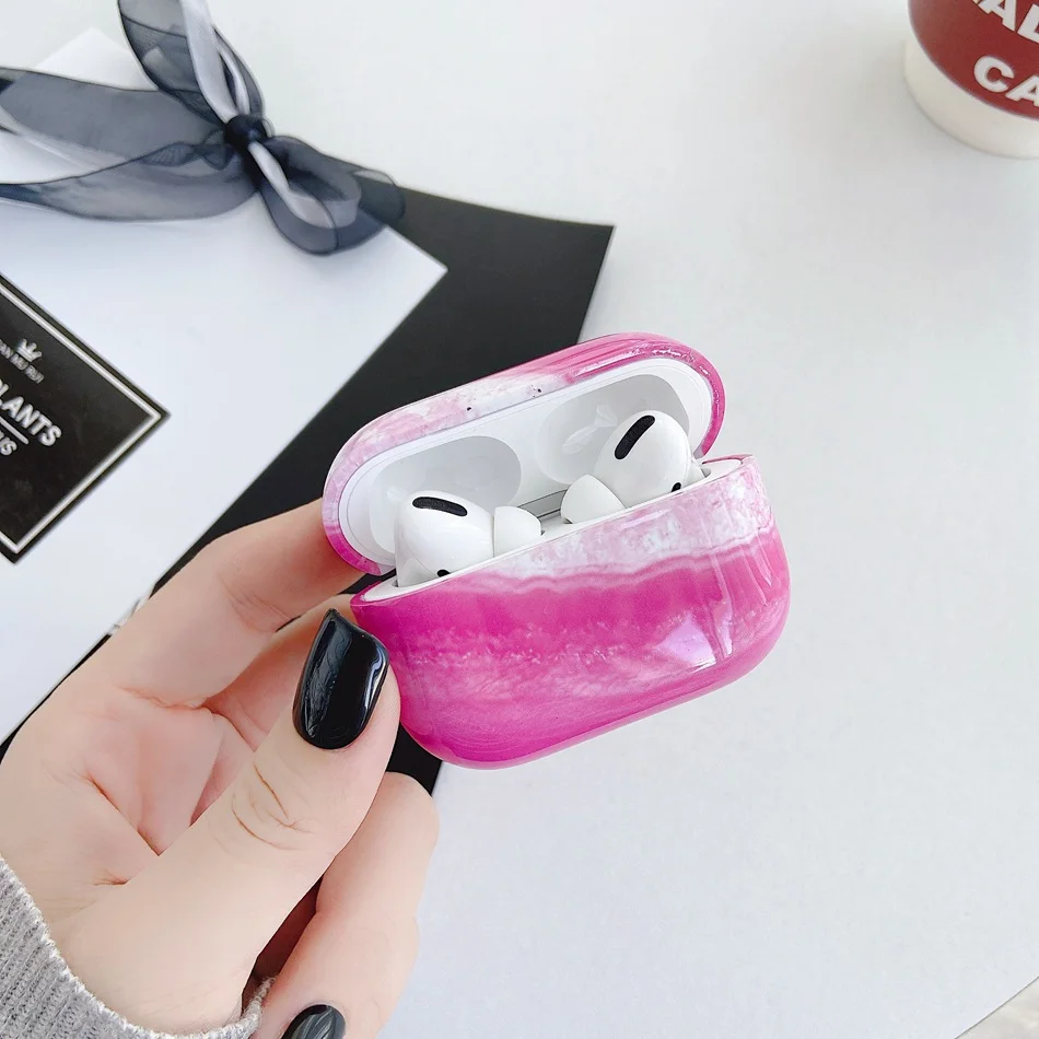 1209M4 Роскошный чехол для наушников с мраморным узором для Airpods Pro Чехол милый Жесткий Чехол для Apple Air Pods Pro 3 Earpods Pro Чехол для зарядки - Цвет: 1209M4