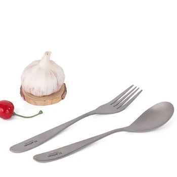 

Titanium Spoon Fork Cutlery Set Ultralight Picnic Tableware Kitchen Dinnerware Flatware Fork Spoon Dropshipping Ta8118 Tiartisan