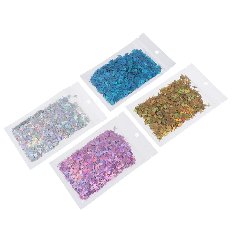 10g Ultrathin Star Nail Sequin Eco Friendly Glitter Laser Silver Paillette Art Wedding Decor Confetti Party Decorative Props