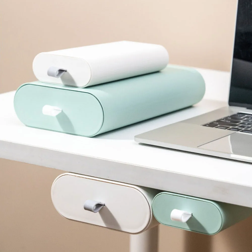 Desk organizer kitchen drawer organizer paste office desk bottom finishing box desktop storage box organizer for cosmetics_voghion.com