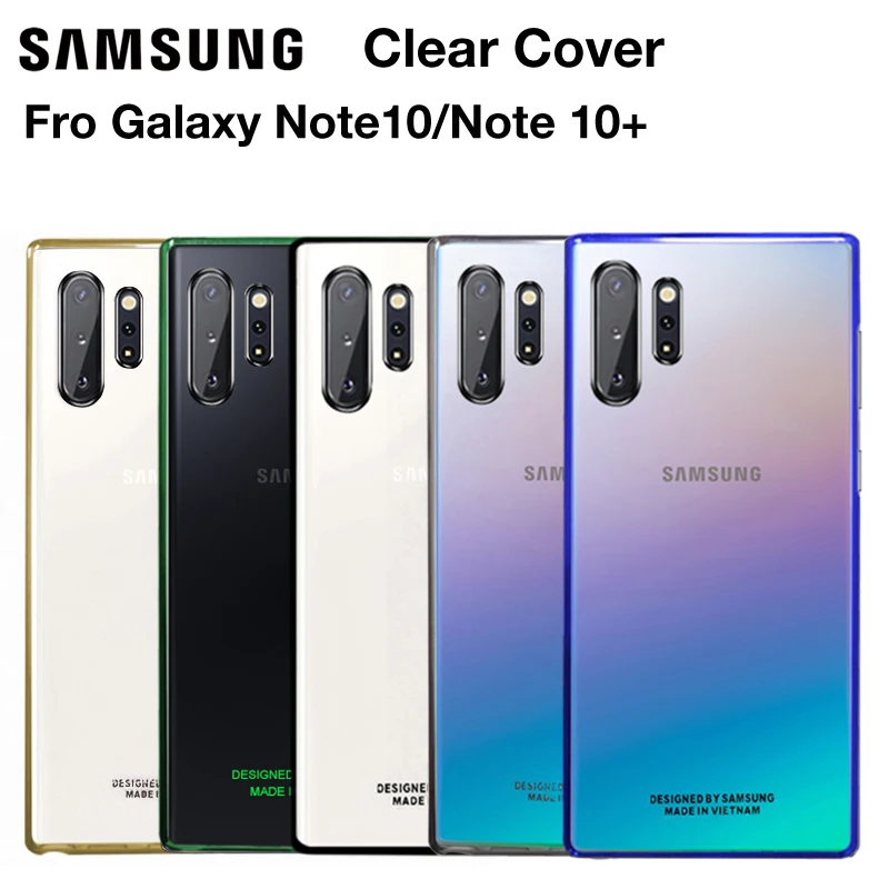 Оригинальный противоударный чехол для телефона Samsung прозрачный жесткий Note 10 Plus
