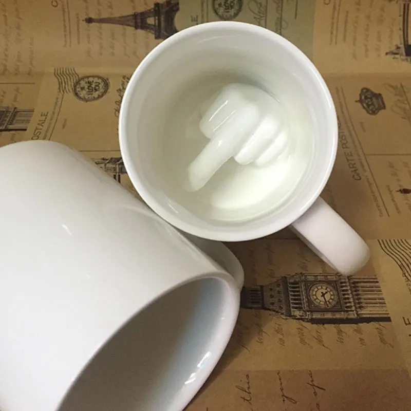 3D милая кофейная молочная керамическая чашка среднего пальца новый стиль дизайн