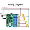 Wifi Smart Light Switch,Wifi Module,4CH DC 5/12/32V  RF433 Receive 10A Relays Work with Alexa Google Assistant,Tuya Smart Life ► Photo 3/6