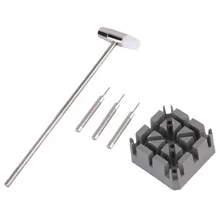 5 шт./компл. часы Ремонтный комплект инструментов молоток 3 удар булавки 0,8 мм/0,9 мм/1 мм длина браслета Ссылка Бар жидкость для снятия ремешка держатель ремешок для наручных часов для регулировки комплект