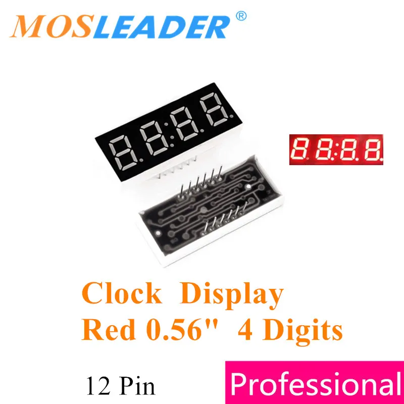 mosleader-100pcs-056-赤い時計ディスプレイ時間4桁の共通ノード数字時計デジタル真空管ディップディスプレイ