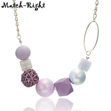 Ожерелье из акриловых бус для женщин геометрические деревянные ожерелья и подвески Массивный воротник женские модные украшения для подарков MX064