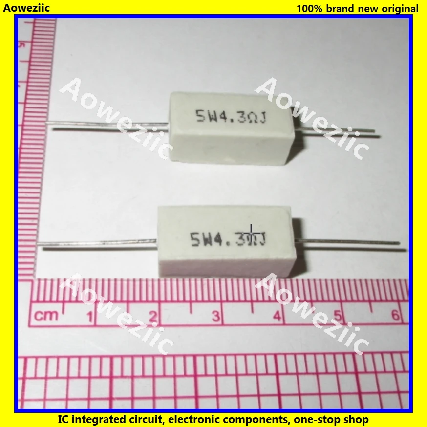 5W4.3ΩJ 5W4.3欧 5W4.3RJ 卧式陶瓷水泥电阻 功率电阻 陶瓷电阻