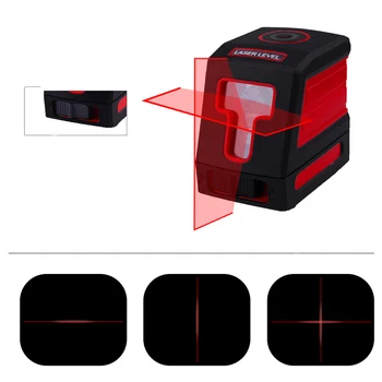 

2 Lines Laser Level Self Levelling Tools (4 degrees) Green Red Beam Laser Horizontal & Vertical Cross-Line with Magnetic Base
