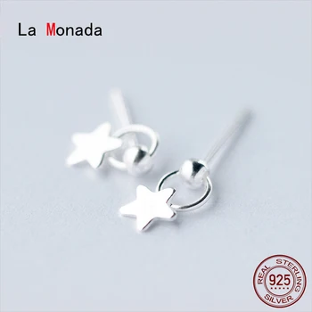 

La Monada Star Charm Circle Minimalist Sterling Silver Stud Earrings Women 925 Silver Jewelry Woman Earrings Stud Silver 925